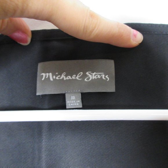 Michael Stars Tencel Long-Sleeve V-Neck Swing Dress sz M - Picture 2 of 6